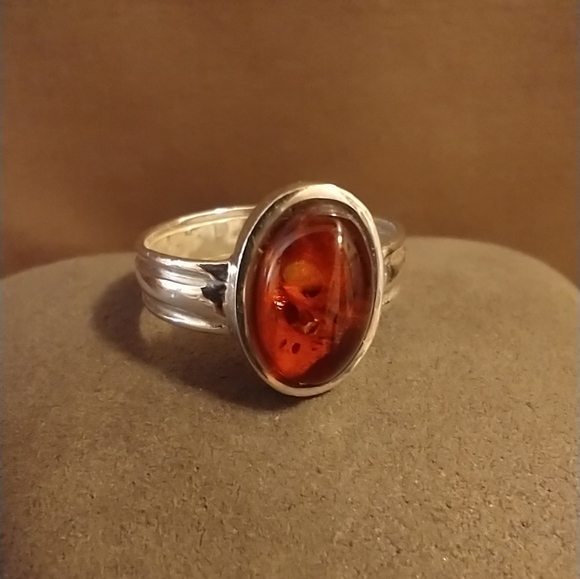 Baltic Amber 925 silver ring - Picture 5 of 7